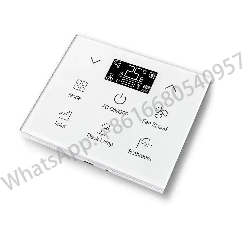 Фото Сенсорная панель управления освещением KNX для установки в скрытый монтажный короб (EU), контроллер освещения для гостиничных номеров, система домашней автоматизации №5