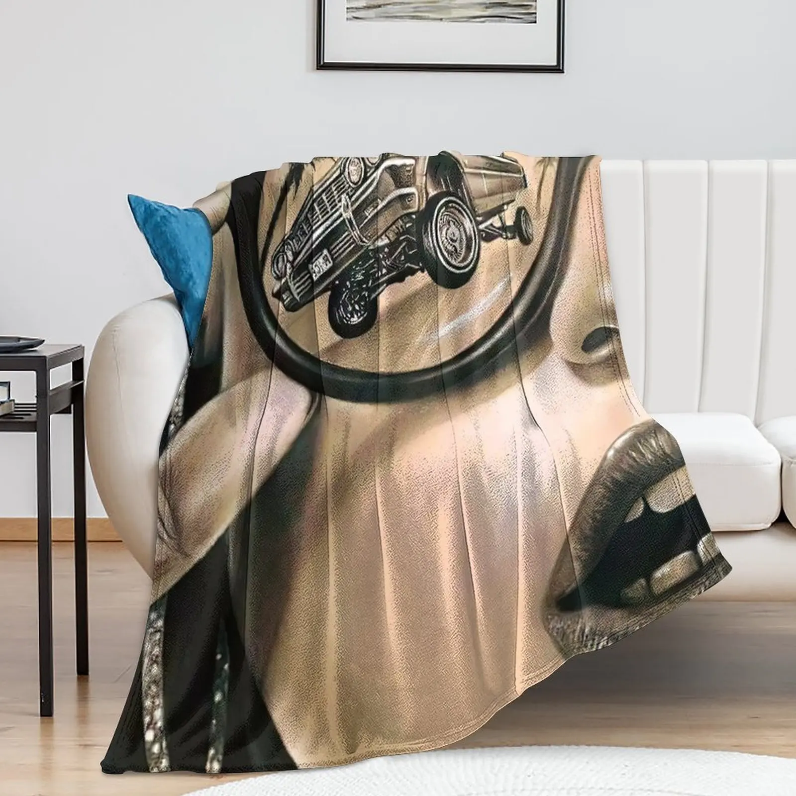 

Old School Lowrider Art Blanket Lightweight Comfortable Soft Breathable Sofa Bedding Travel Air-conditioning Blankets