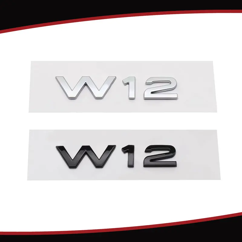 Высококачественный ABS гальванический W12Logo Автомобильная фотонаклейка для Audi A8