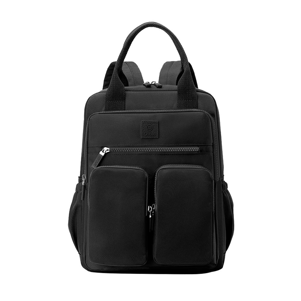 

Nylon Computer Backpack Zipper Closure Sports Knapsack Waterproof Large-capacity Wear-resistant Multi-pocket for Outdoor Camping