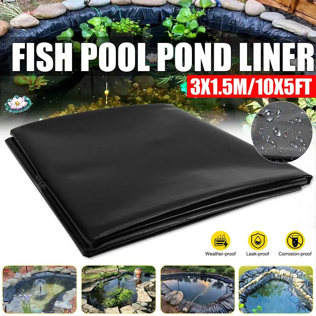 

Водонепроницаемая пленка-вкладыш для пруда, 0,2 мм