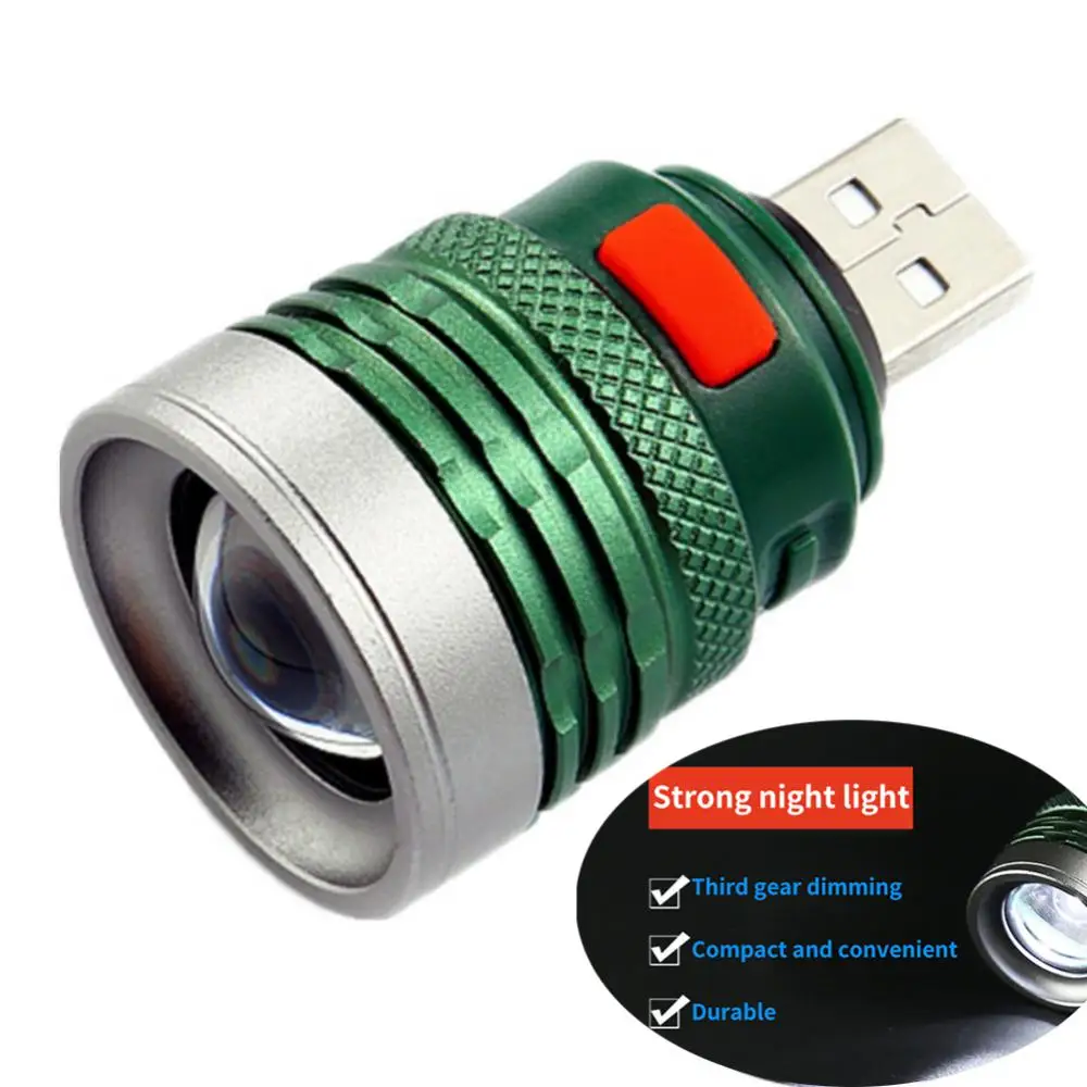 

USB Charging Interface Handy Pocket Flashlight Portable Mini Zoomable 3 Modes Torch lamp lanterna For Riding Camping Night Walk