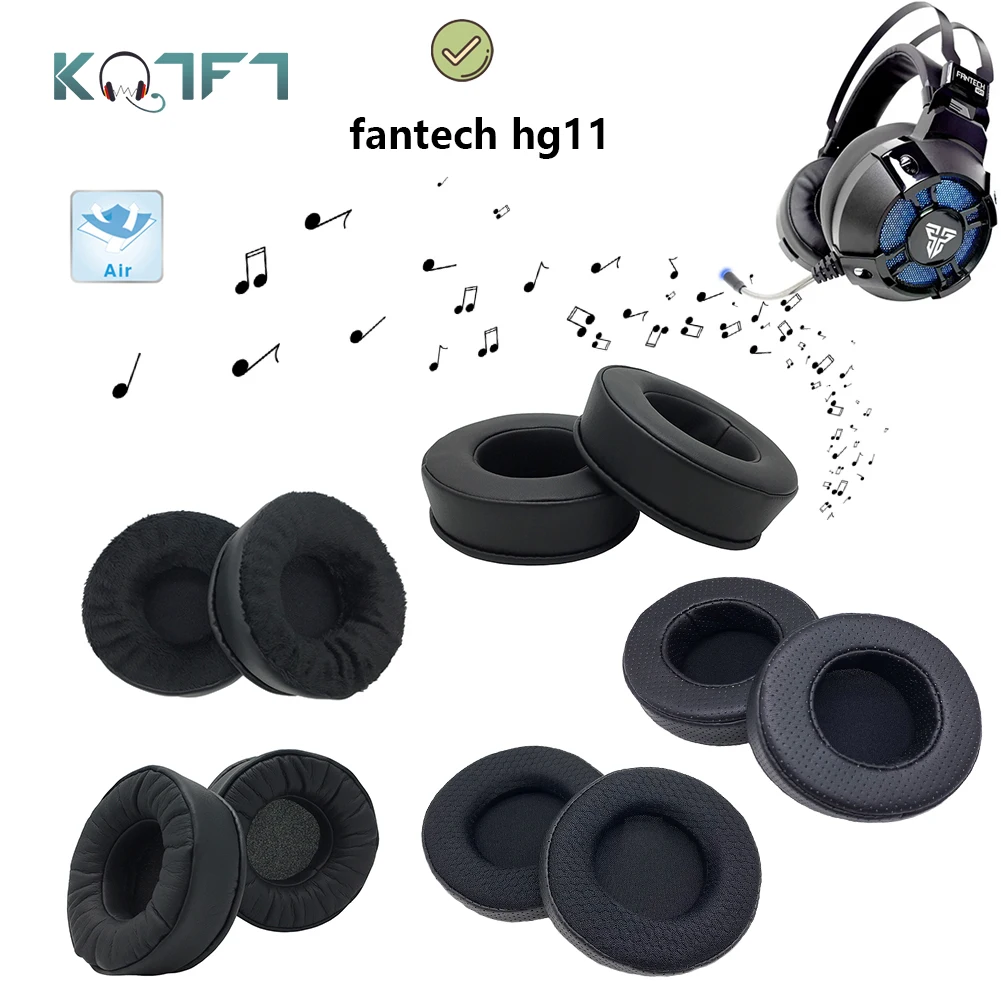 

KQTFT Protein skin Velvet Replacement EarPads for fantech hg11 Headphones Ear Pads Parts Earmuff Cover Cushion Cups