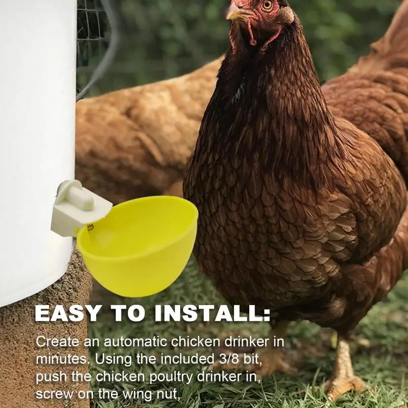 

Автоматические стаканы для воды для кур, милая миска для воды для птицы, для цыплят, легкая в использовании, для индейки, утки, джиса, курицы, питатели для воды, 10 шт.