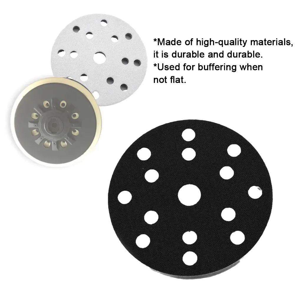 

1pc 6 Inch 15 Holes Soft Sponge Interface Pad Hook Loop Sanding Disc Sander Backing Pad For Pneumatic Pallets Electric Grin A8L4