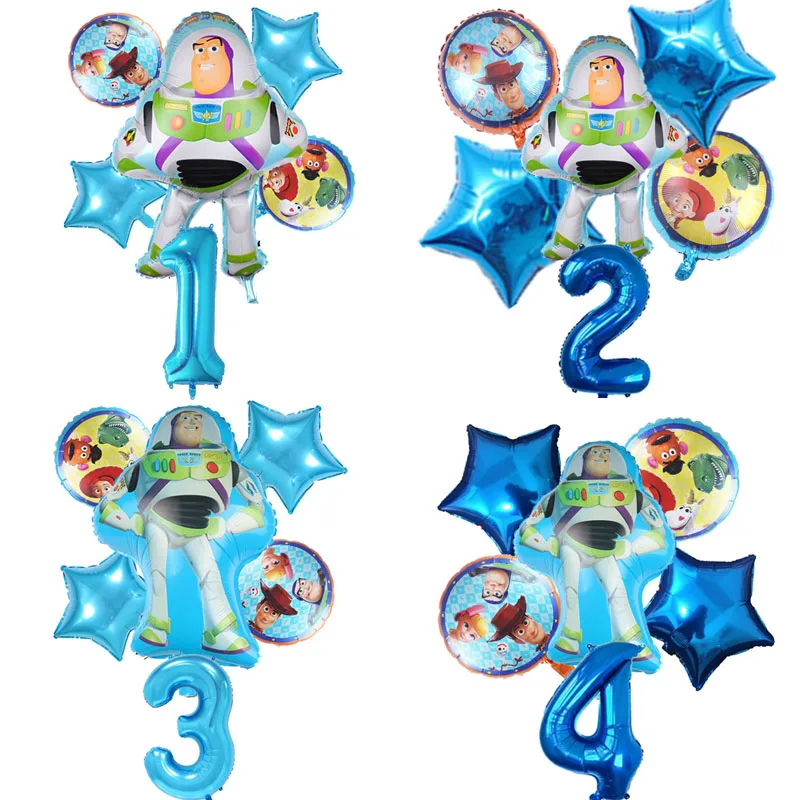

Toy Story Buzz Lightyear Themed Birthday Party Decorations Digital Aluminum Film Balloon Baby Shower Boy Favor Gift child Toy