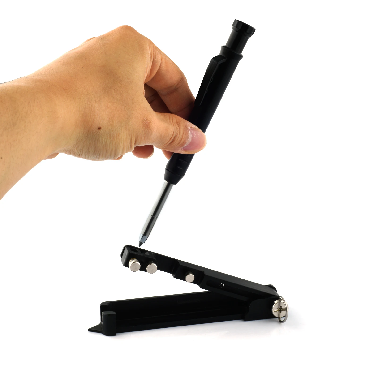 

Adjustable Multi-function Scribing Tool Precise Aluminum alloy Woodworke Measure Gauge 15-modes Mark Deep Hole Pencil Graffiti