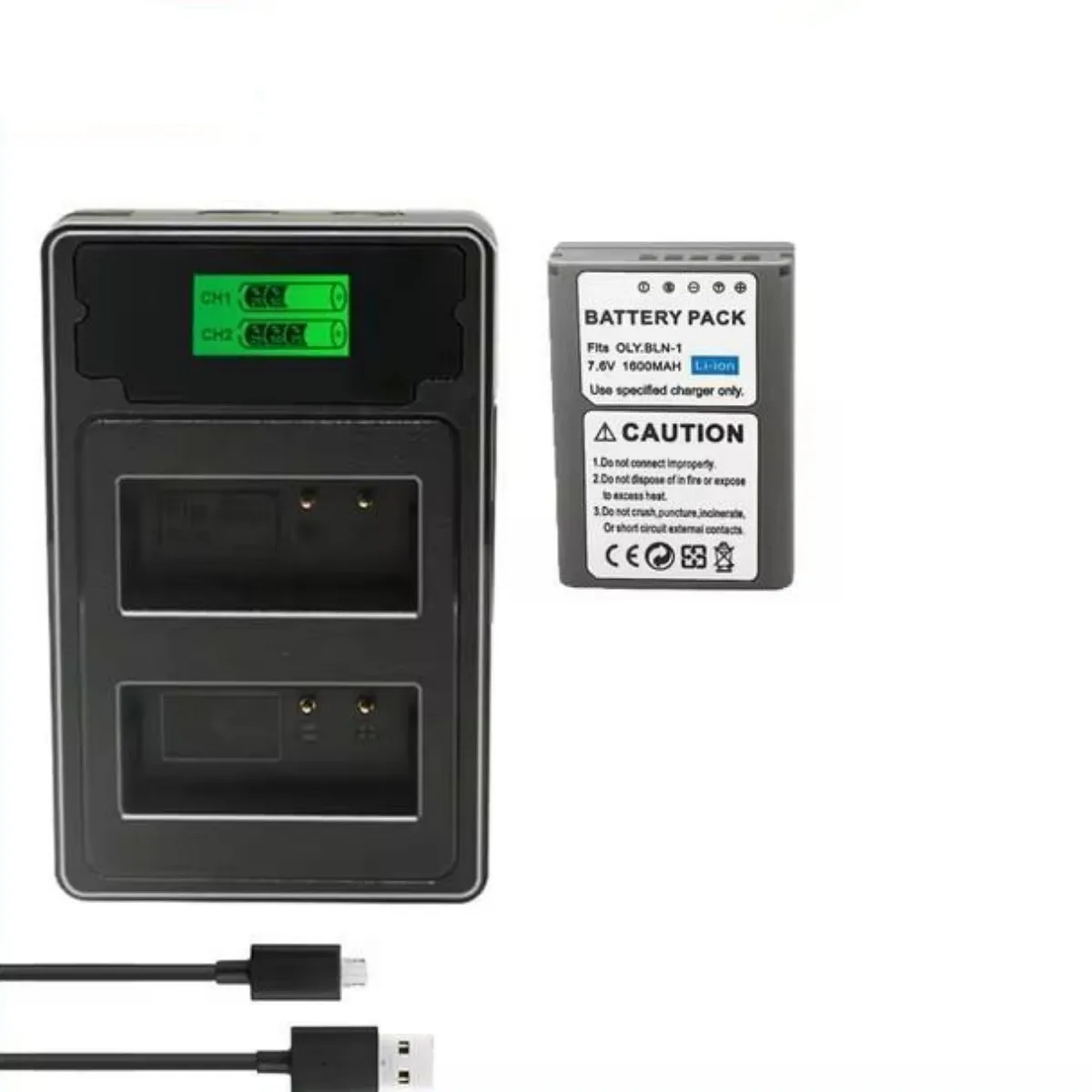 4 шт. 1600 мАч BLN-1 BLN 1 аккумулятор PS-BLN1 + двойное зарядное устройство USB для Olympus OM-D E-M1