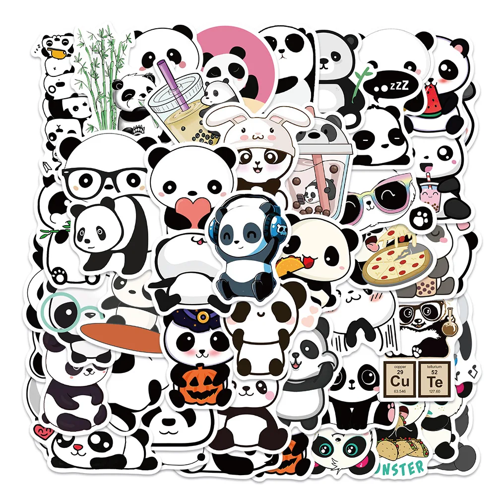

10/30/50 шт., наклейки с изображением милой панды