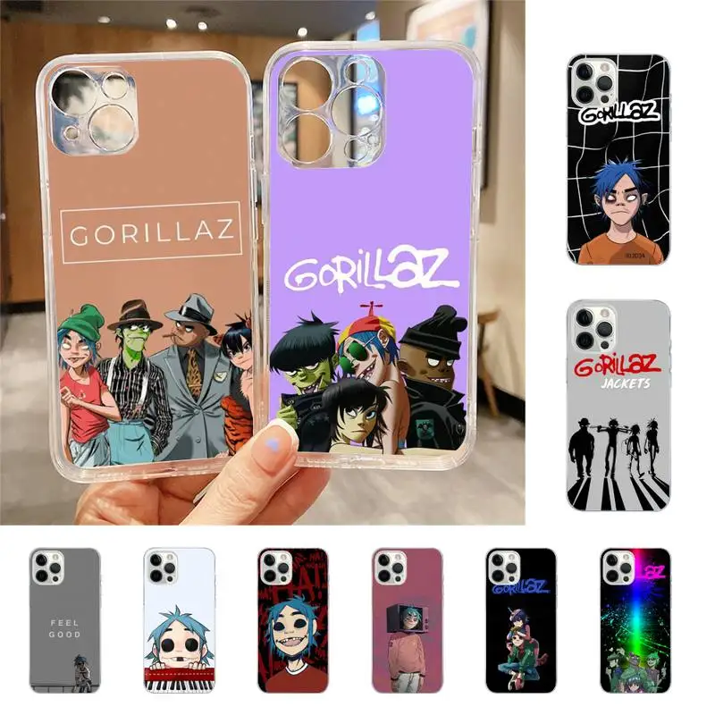 

Gorillaz Cartoon Phone Case For Iphone 7 8 Plus X Xr Xs 11 12 13 Se2020 Mini 14 Pro Max Mobile Iphones Cases