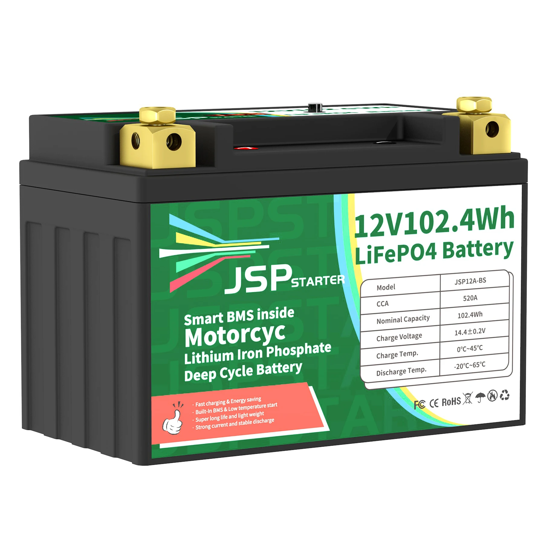 Фосфатный литий-железо-фосфатный Аккумулятор для мотоцикла