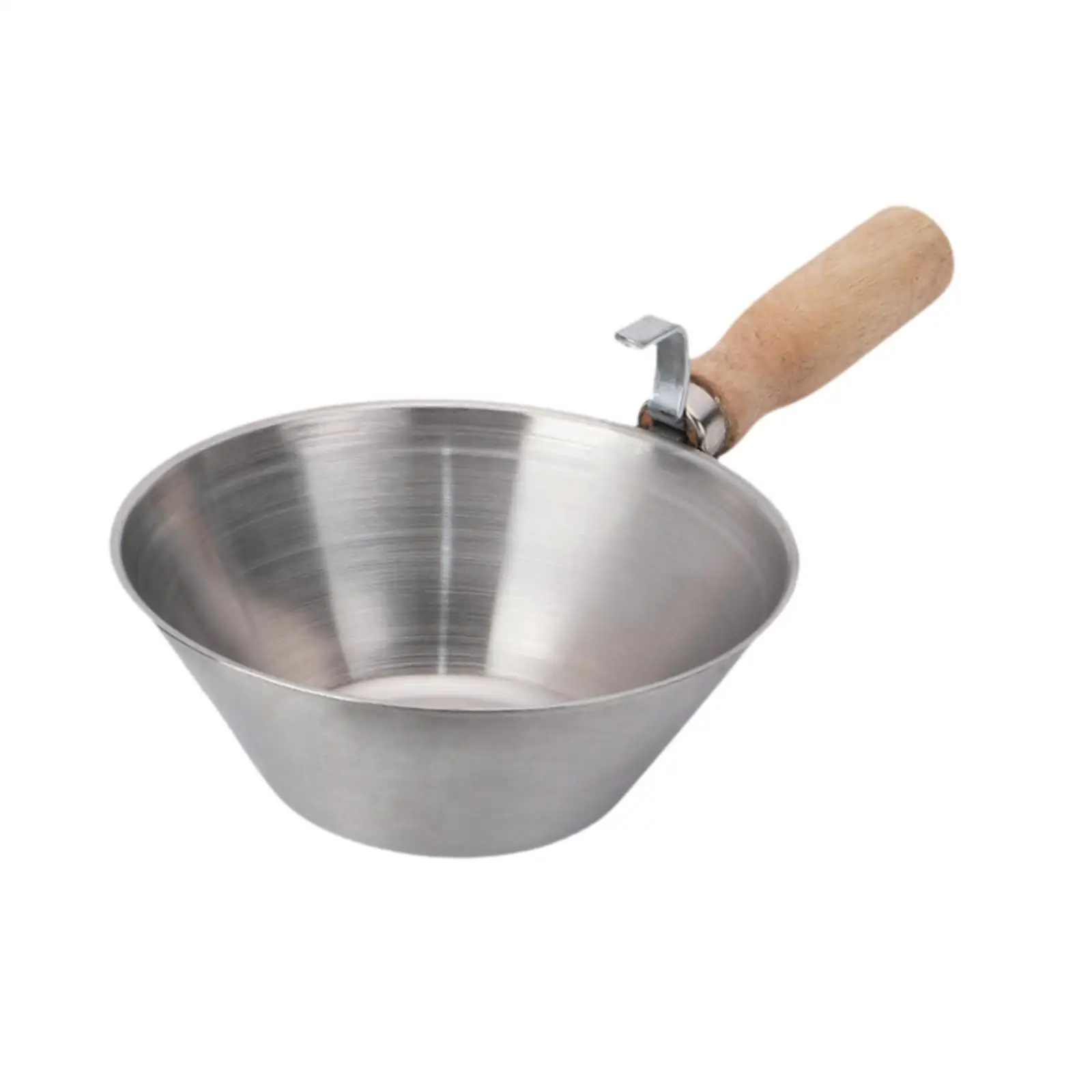 Cement Bucket Scoops Construction Tool Bowl Wooden Handle Home Renovations DIY