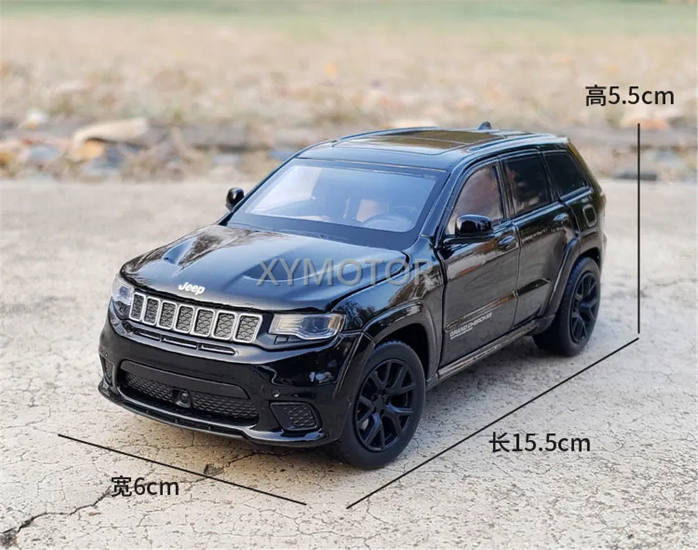

1/32 JKM For Jeep Grand Cherokee Trackhawk White/Black/Red Diecast Model Car Toys Sound Light Gifts Play Display Metal,Plastic