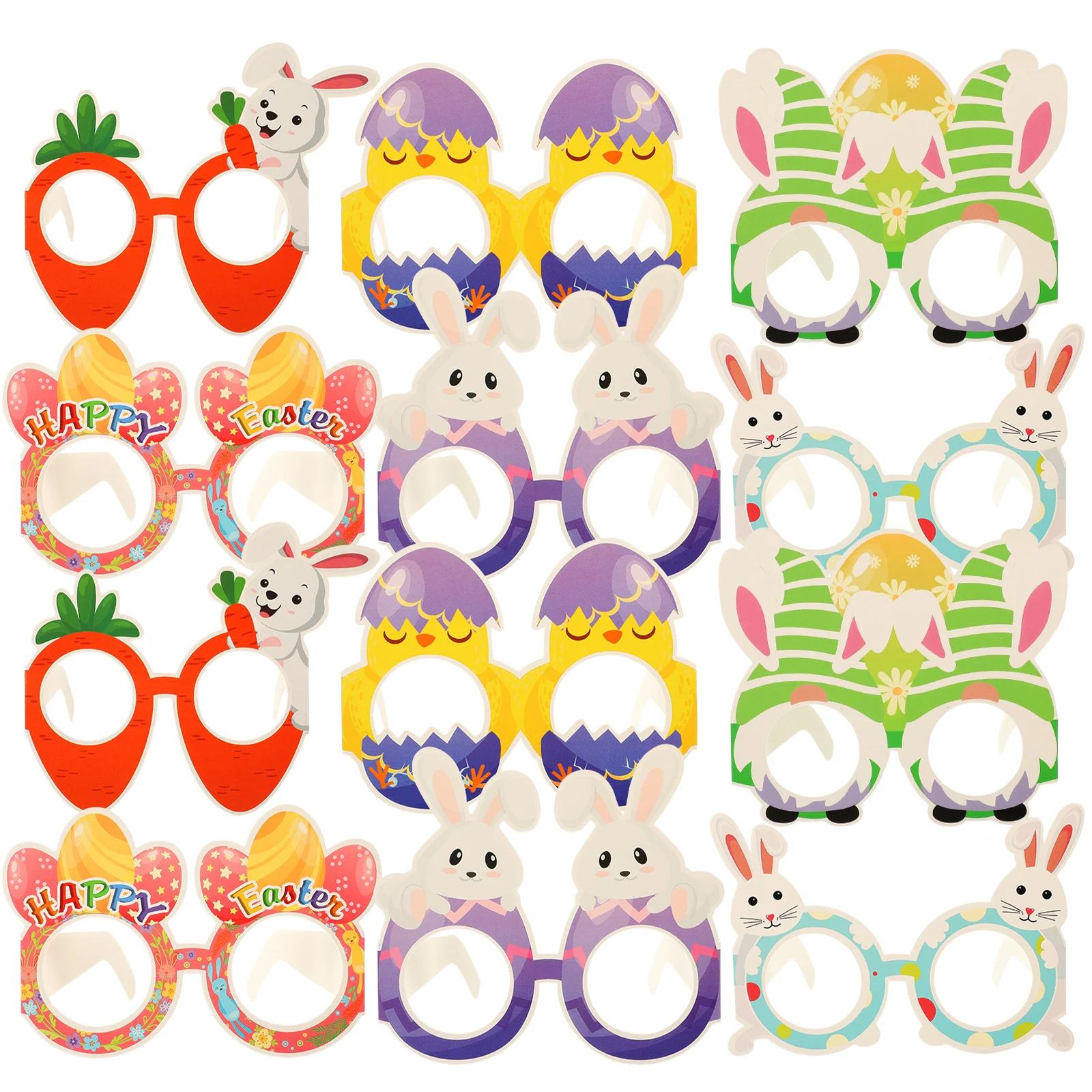 

Easter Glasses Party Kids Bunny Eyeglasses Eyewear Novelty Frame Ears Props Photo Chick Paper Supplies Fake Costume Eyewears Egg