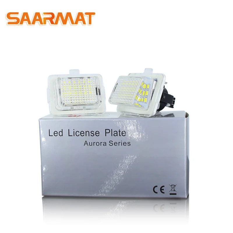 

For Mercedes-Benz W204 W204 5D W212 W216 W221 LED CanBus No Error Number License Plate lights bulb White No Hyper Flash @12V