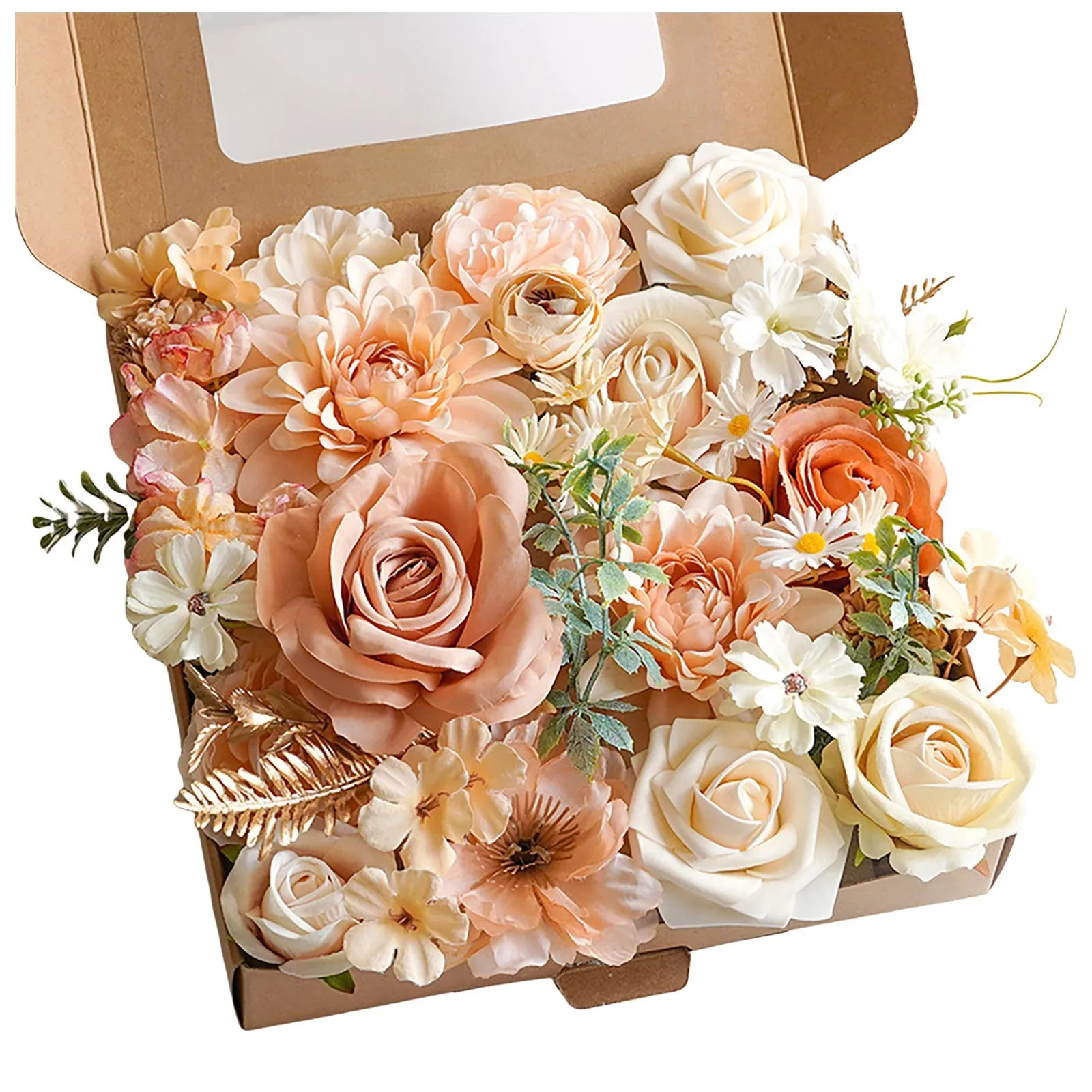 Комбинированные цветы смешанные шелковые розы подарки на день Святого Валентина