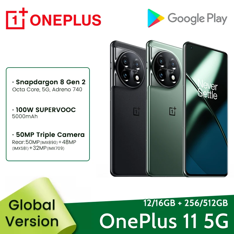 

Глобальная версия OnePlus 11 5G 8GB 128GB Snapdragon 8 Gen 2 Экран 120 Гц Fluid AMOLED Зарядка 100 Вт SUPERVOOC