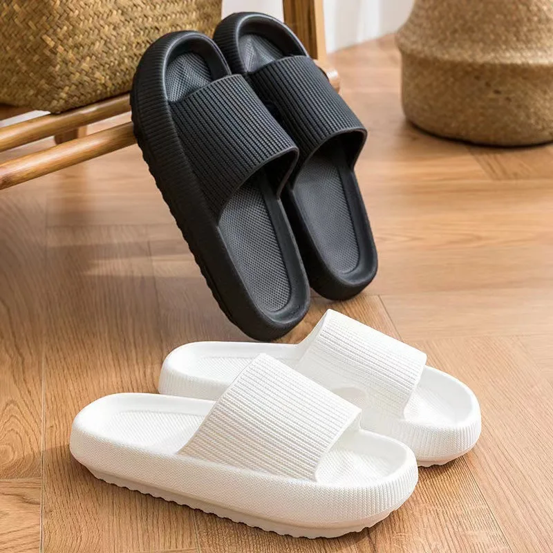 Фото Тапочки Step On The Sense Of Shit, летняя домашняя одежда, нескользящая обувь на мягкой подошве, простые мужские тапочки из Евы №1