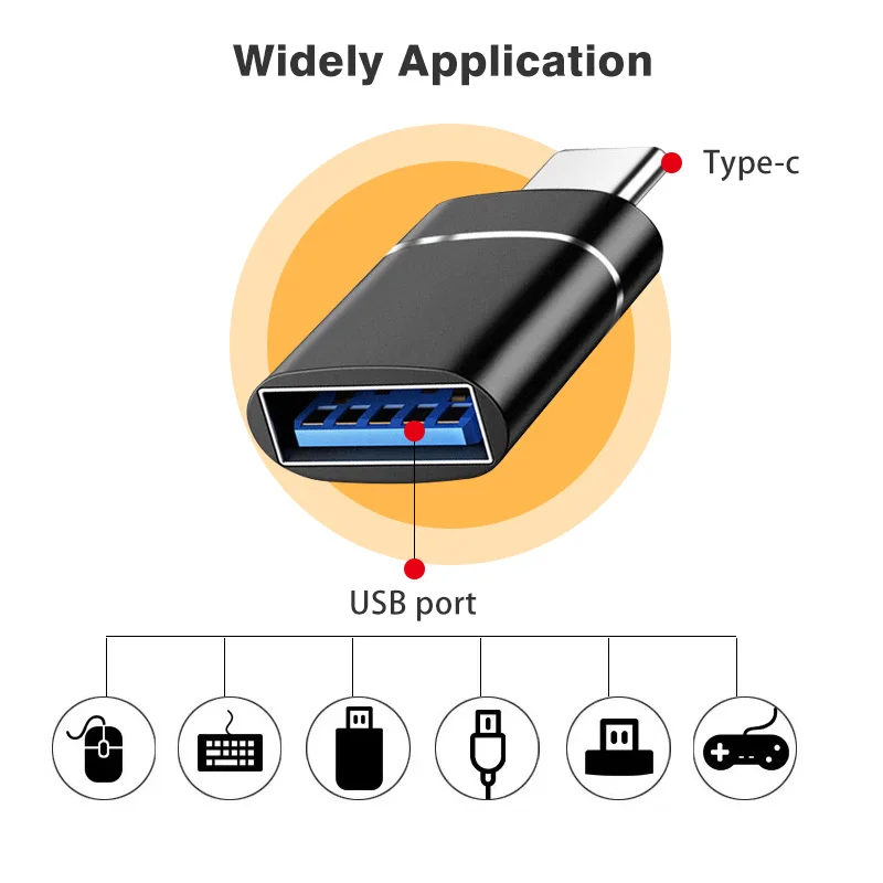 Type C To USB 3.0 OTG Adapter USB C Male To USB Female Converter For Macbook Air Pro Samsung S21 Xiaomi Huawei C Mouse OTG Plug images - 6