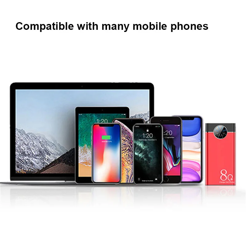 Fast Charging Power Bank 80000mAh High Capacity Portable Charger Digital Display External Battery Flashlikght for iPhone xiaomi