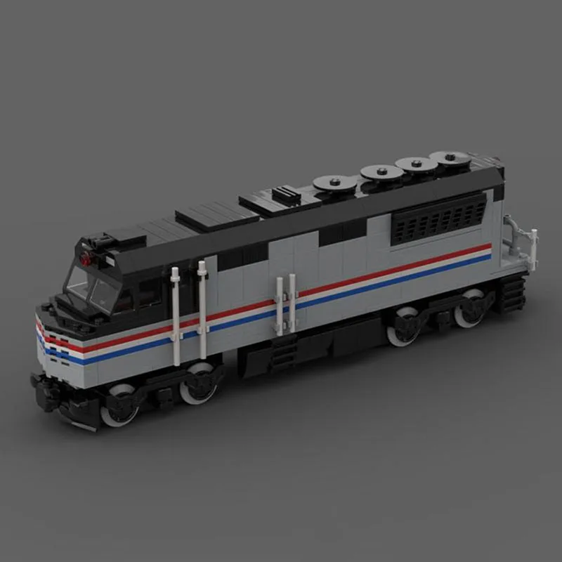 Серия железнодорожных поездов Moc строительные кирпичи EMD F40PH модель поезда