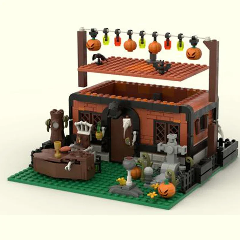 Конструктор Moc модель уличного вида Хэллоуин кемпинг технические кирпичи сборка