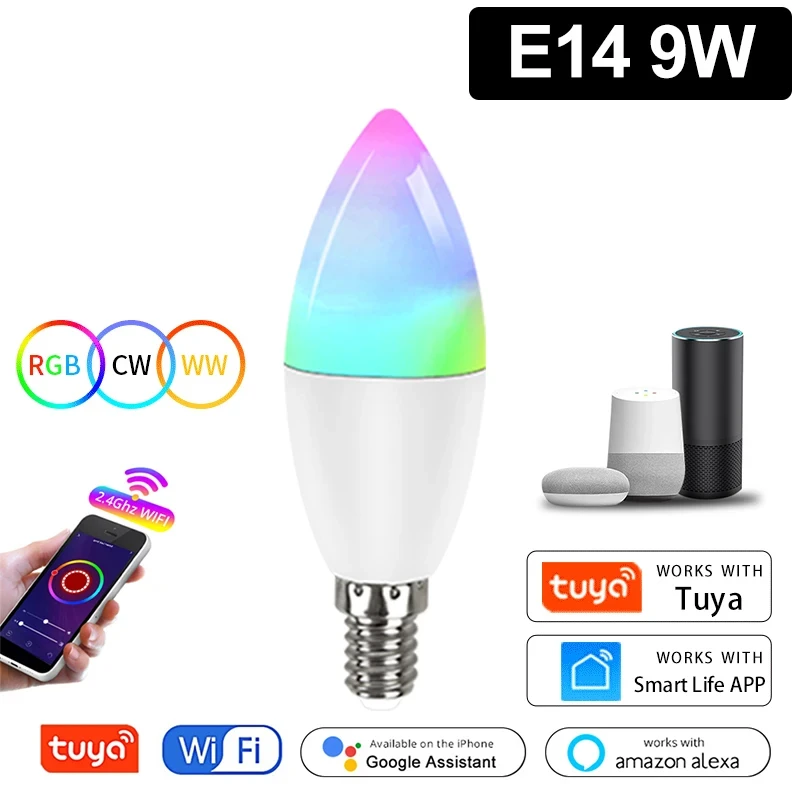 

ATcomm Tuya Smart WiFi RGB LED лампа E27 для дома