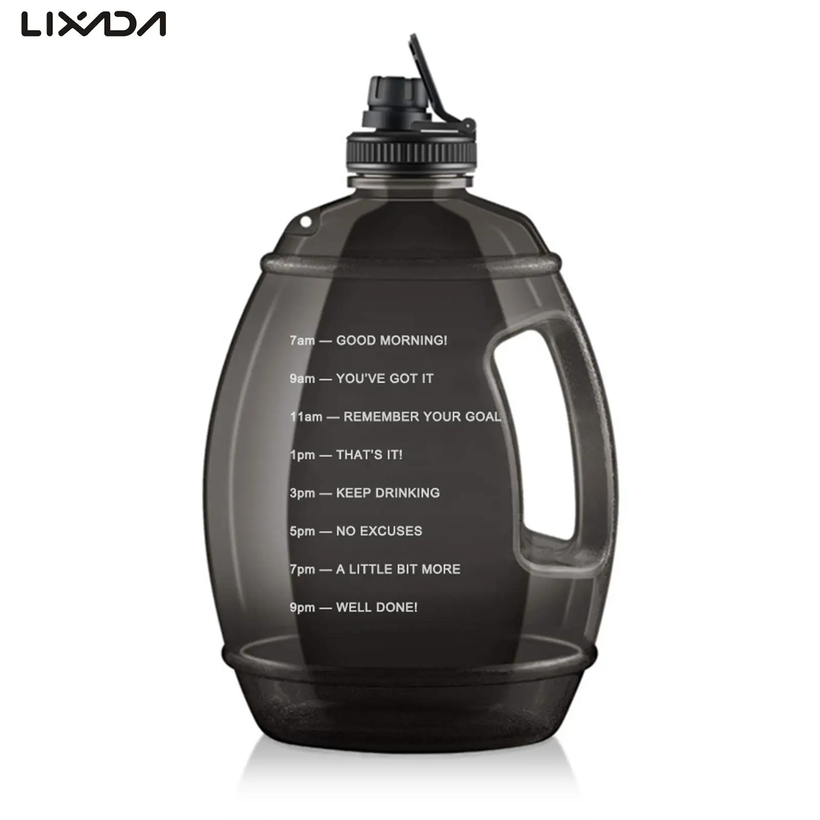 

Герметичная пластиковая бутылка для воды с маркером времени, л