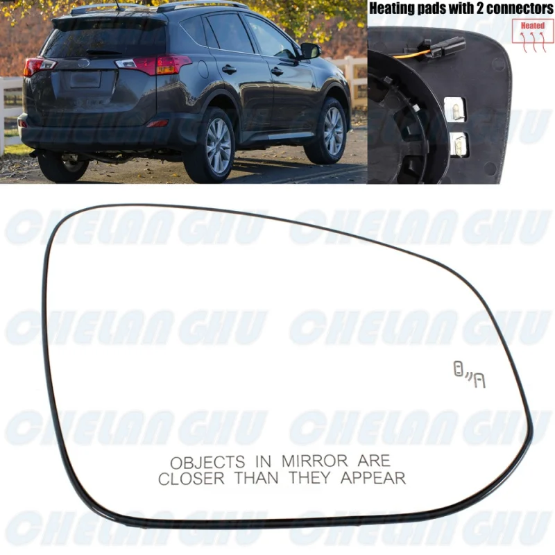 

Для Toyota, американская версия RAV4 2014 2015 2016 2017 2018, автомобильные аксессуары, правое боковое зеркало заднего вида, стекло с подогревом слепых зон