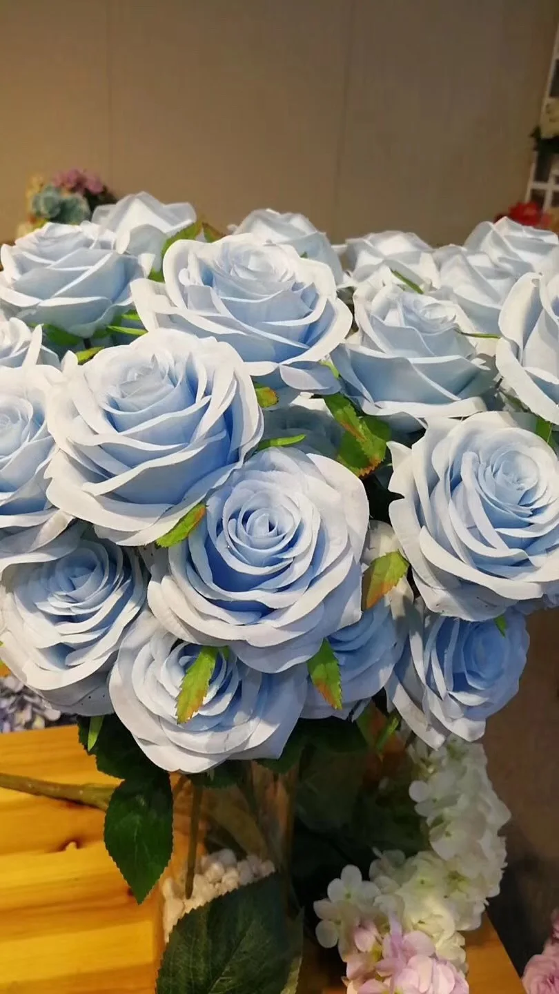 

Artificial Silk Oil Painting Rose Bouquet Simulation Fake Flower Wedding Hall Home Garden Balcony Desktop Flower Arrangement