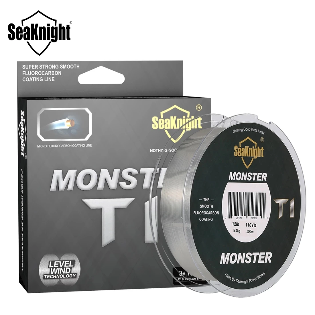 Фото SeaKnight MANSTER T1-II/T2 Карбоновая линия Прочная нейлоновая линия Лидерная линия 100 м Фторуглеродное покрытие Карбоновая линия 0,8 # -8.0 #   3LB-35LB №2