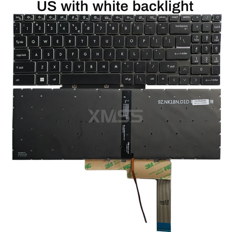 Клавиатура США для MSI CreatorPro M16 Z16P MS-15G1 Z17 Z17HX MS-17N1 17N2 с подсветкой