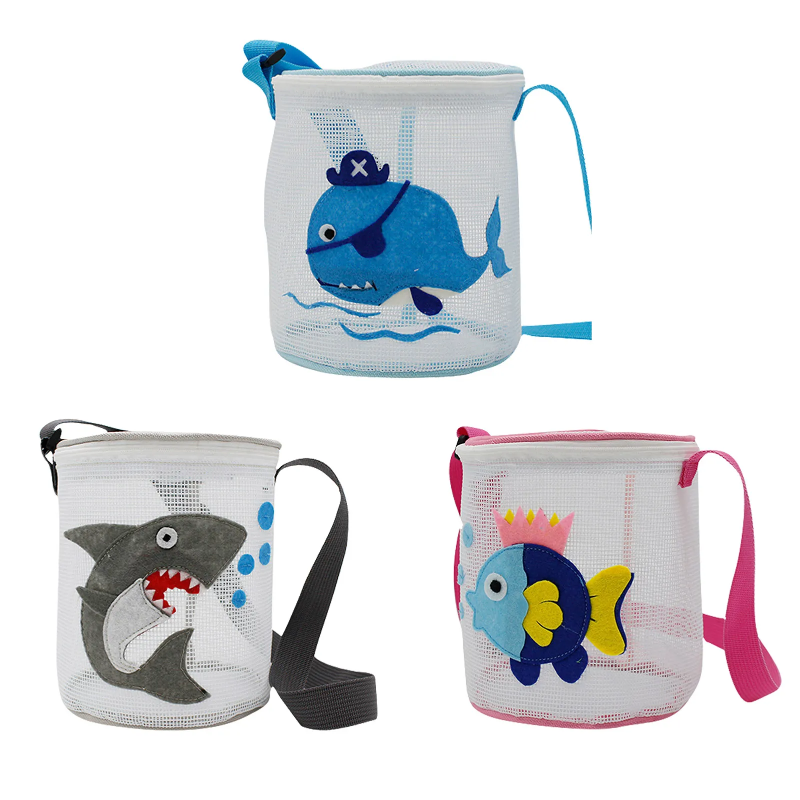 

Kids Beach Mesh Bag Portable Toy Swimsuit Sunglass Storage Bag Children Swimming Pouch Cartoon Mesh Crossbody Pouch