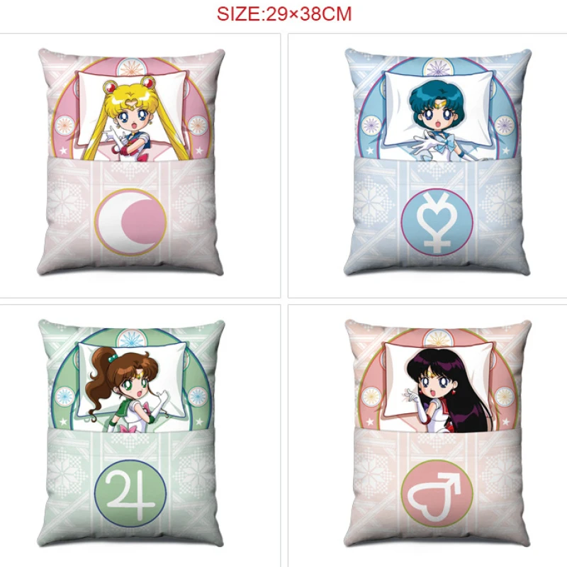 

29X38CM Anime Sailor Tsukino Usagi Girl kawaii Figure Model toys Plush pillow with removable quilt Sofa pillow christmas gifts