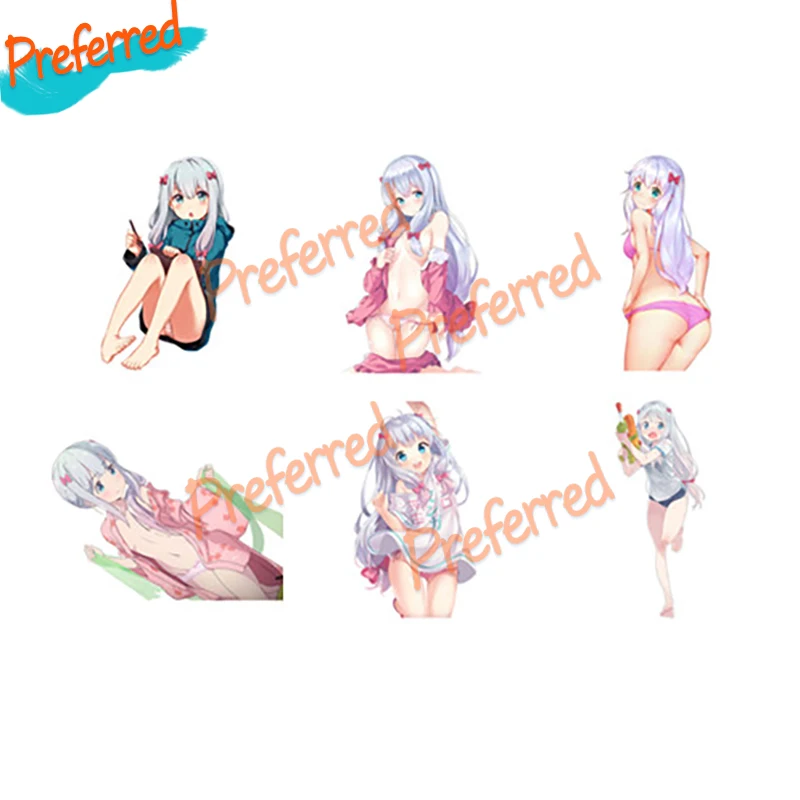 Аниме наклейка супер сексуальная красота Eromanga Sensei Izumi Sagiri Автомобильная Наклейка машина, бампер, Окно Зеркало багажника Водонепроницаемая виниловая наклейка