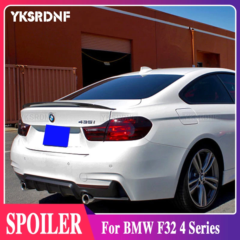 

Для BMW F32 4 серии 428i 435i 2 Dr для Coupe 2013-2019 P Стиль F32 ABS/углеродное волокно багажник багажника губа спойлер крышка крыла большой