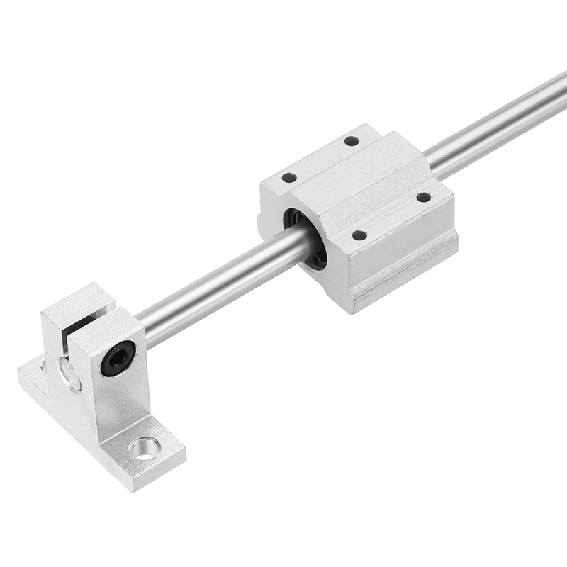 2 шт. 8 мм x 150 направляющая вала линейного перемещения с 4 подшипниками и опорами