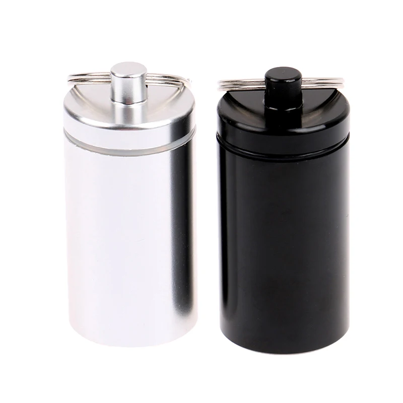 

Компактная Водонепроницаемая герметичная банка для ежедневного использования из алюминиевого сплава, контейнер для таблеток, брелок для т...