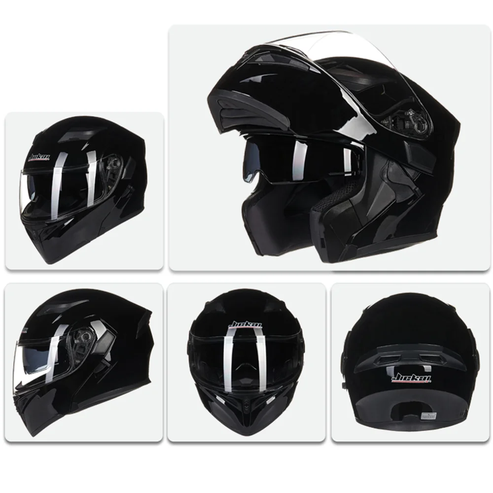 Anti-collision Protection Full Face Dual-lens Motorcycle Scooter Helmet for Men and Women enlarge