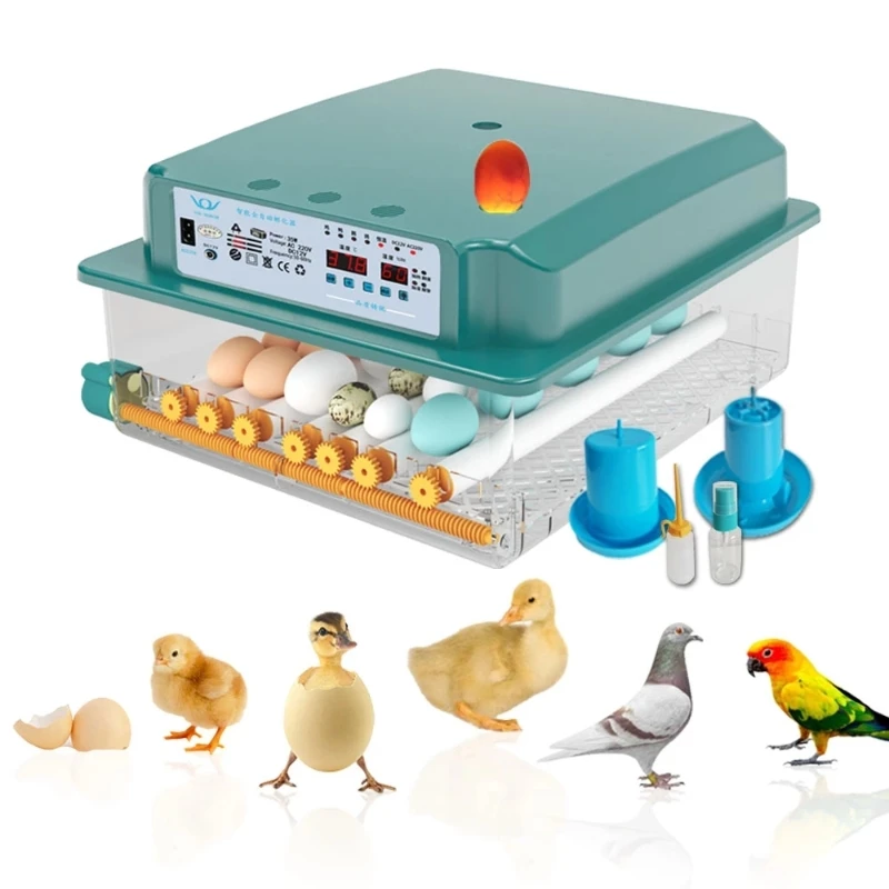 

16pcs/36pcs Intelligent Incubator Fully Automatic Small Domestic Chicken Duck Goose and Pigeon Incubator Single Power Supply