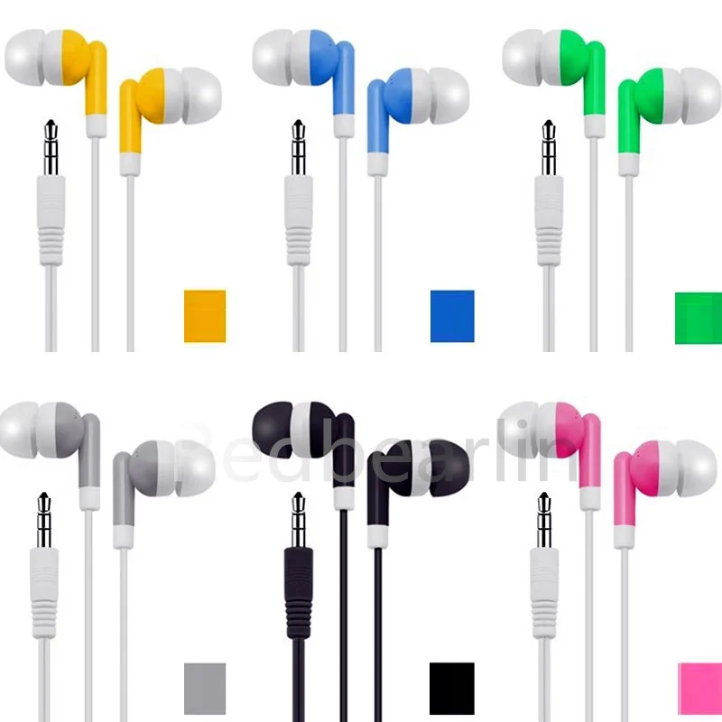 

200pcs/lot Disposable Earphones Headphone Earphone for Bus Train Plane One Time Use for Museum Library Company Gift