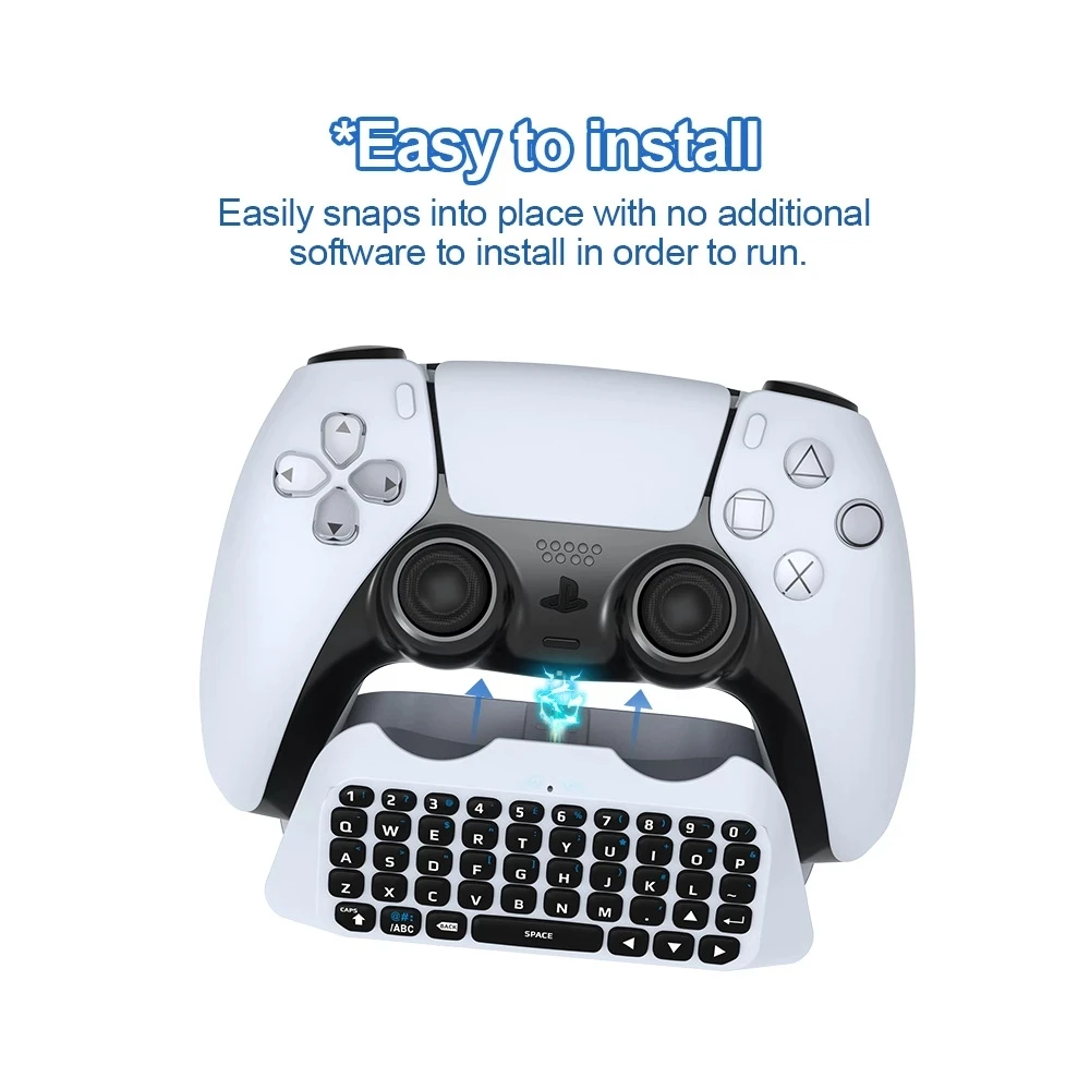

For Sony PS5 Wireless Keyboard 3.0 Controller Chat Pad 3.5mm for PlayStation5 Gamepad Keyboard Built-in speaker