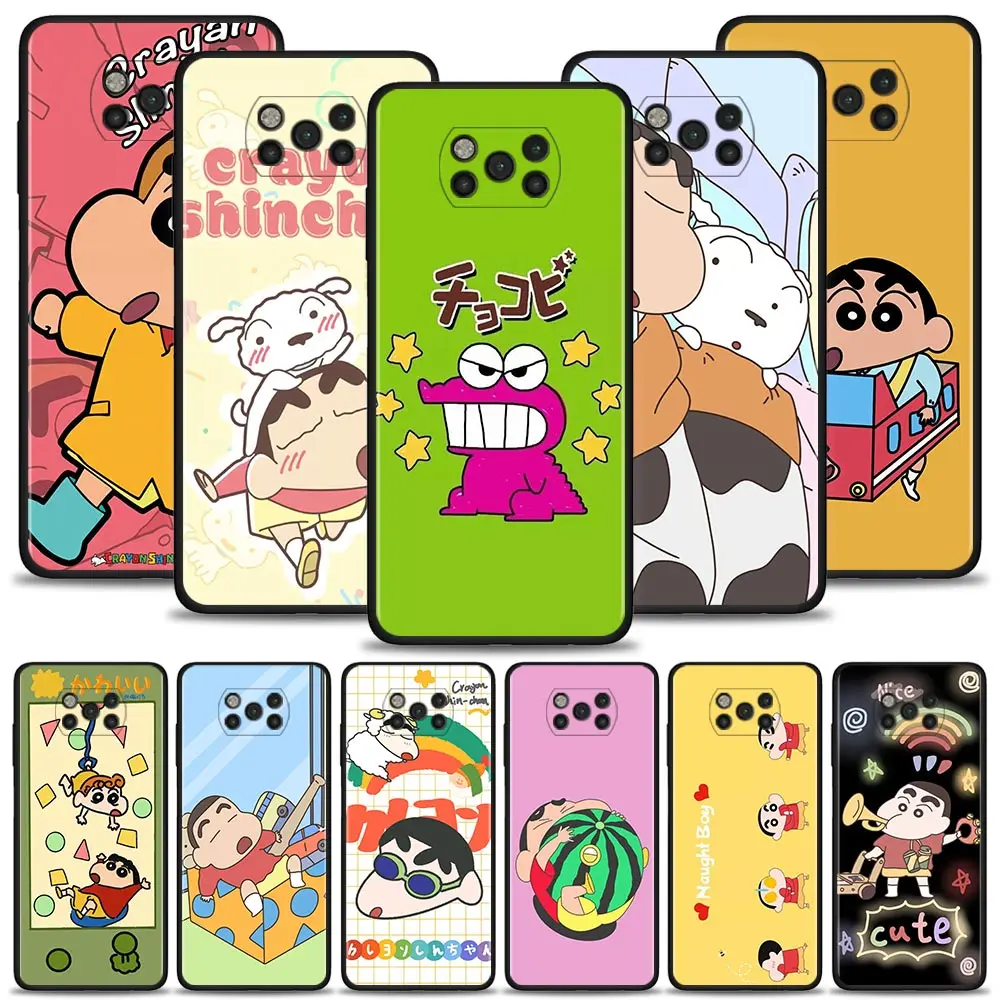 

Phone Case For Xiaomi POCO X3 M4 M3 Pro X3GT X3NFC for Mi 9T 12 10T Pro 11 Lite 11T 12X Note 10 Lite Japan Anime Crayon Shinchan