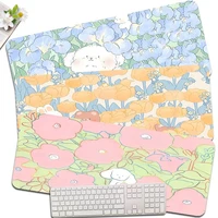 flower floral kawaii pink rubber xxl office computer desk mat table keyboard big mouse pad laptop cushion non slip play mats