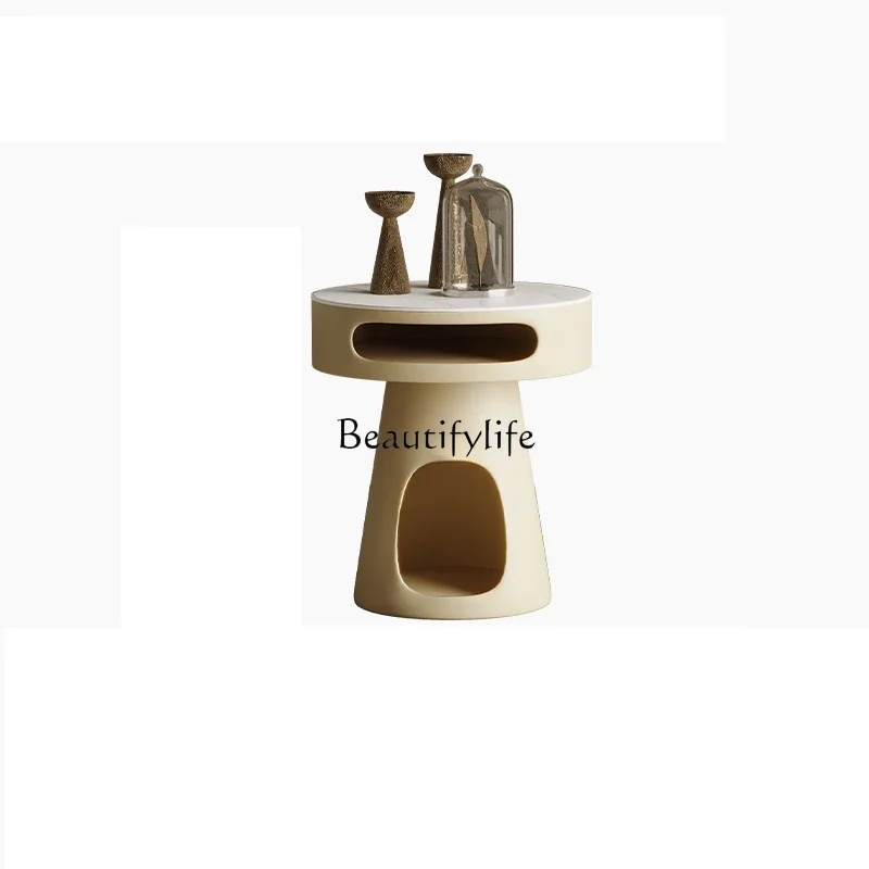 Круглая гостиная сторона дивана бытовой уголок из кремового ветрового камня