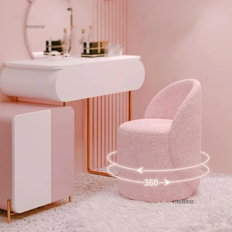 Дизайнерская спинка табуреты для макияжа легкая роскошная мебель гостиной