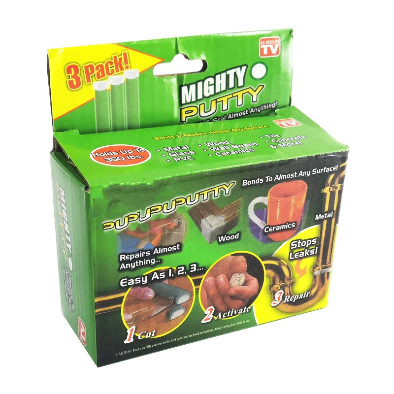 

3Pcs Mighty Putty Эпоксидная клейкая глина Eco-дружественная власть шпатлевка волшебный клей супер клей сильный ремонт инструмент Авто автомобиль