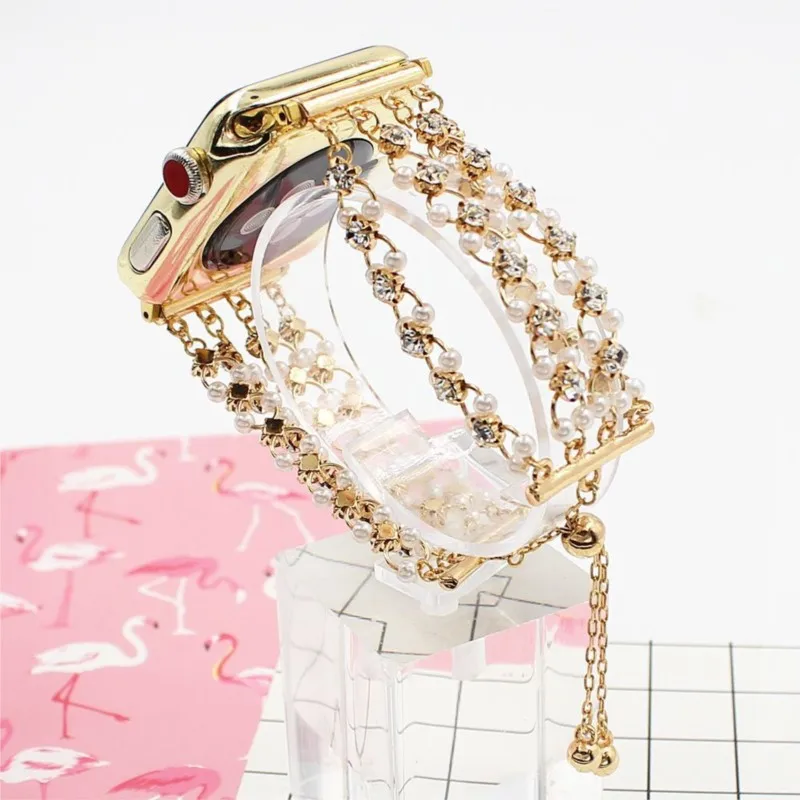 

Ремешок для ремешка для Apple Watch 41 мм 45 мм металлический подарок correa 38/42 мм роскошный женский ювелирный браслет iwatch Series 7 6 SE 5 4 40 мм 44 мм