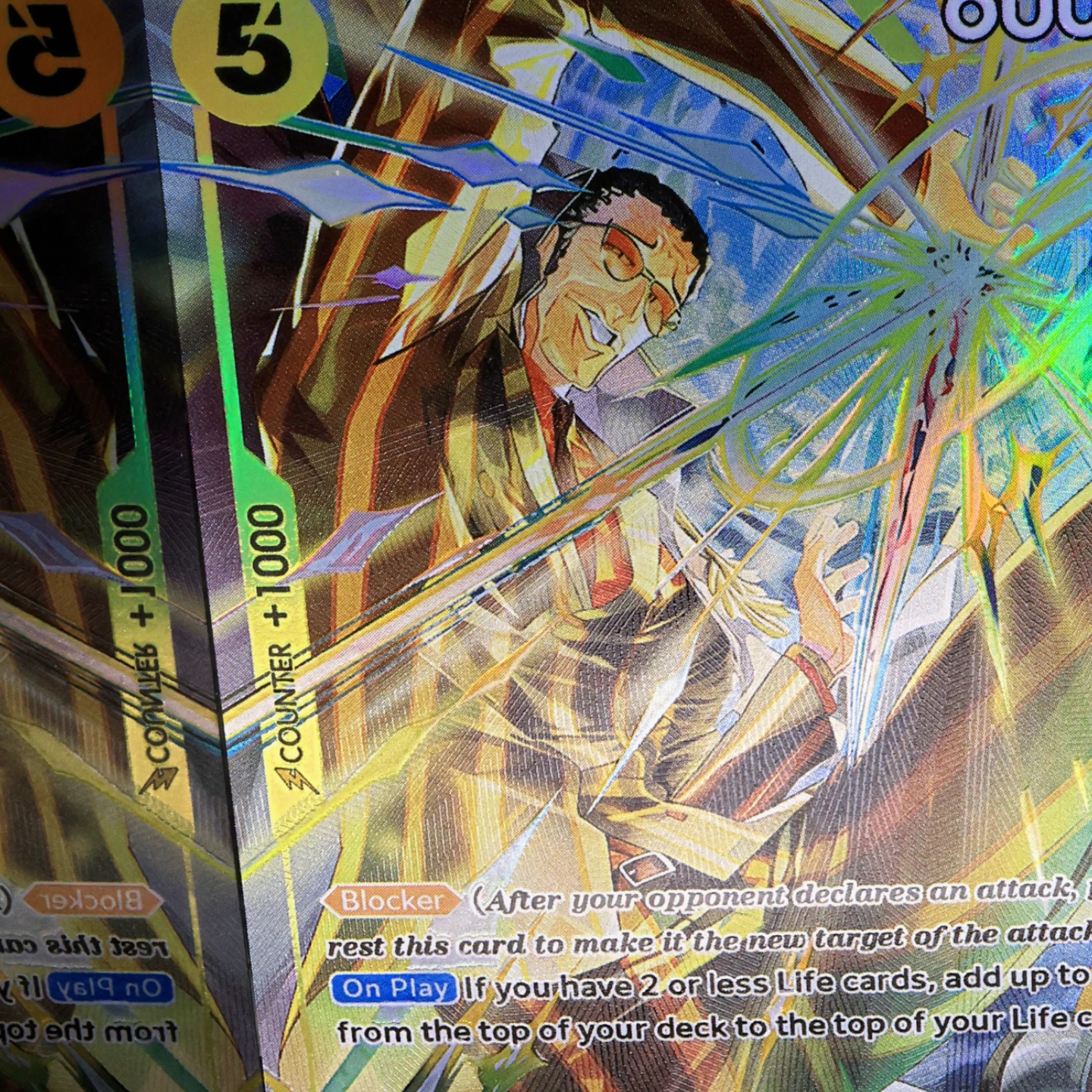 Коллекционная карта EB04-058-Borsalino One Piece TCG OPCG, английская версия, SR, игровой набор, 5-й уровень стоимости, желтая, с текстурной фольгой, аниме-карта (art.: 3920da485769a) - 3920da485769a