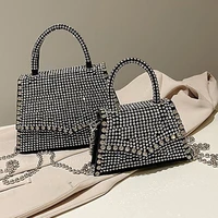 ladies high quality flap messenger bag designer fashion diamond small square bag ladies handbag chain design messenger bag